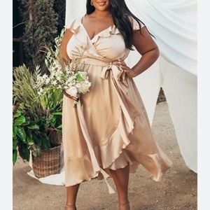 Samantha Ruffle Wrap Dress